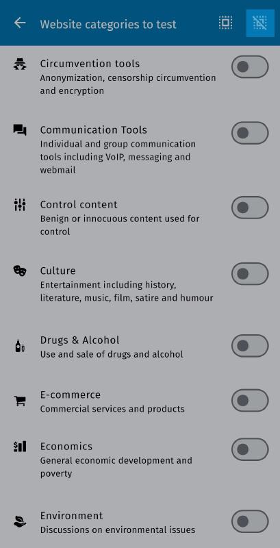 Disable categories